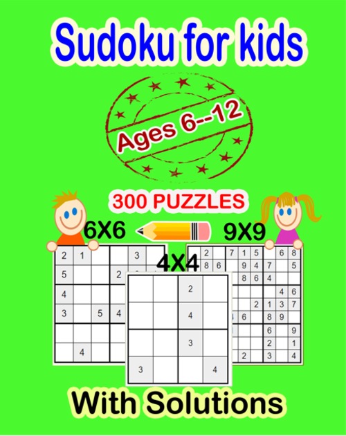 Product picture Sudoku for kids Ages 6-12 sudoku puzzles